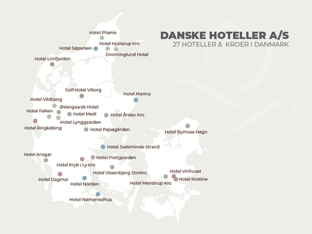 Danske Hoteller A/S - landsdækkende hotelkoncern med 27 hoteller og kroer i Danmark