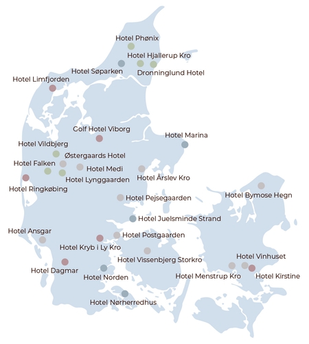 Hoteller og kroer i Danske Hoteller A/S