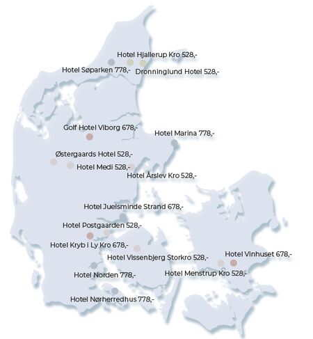Kør selv ophold på udvalgte hoteller Danmark rundt - alle en del af Danske Hoteller