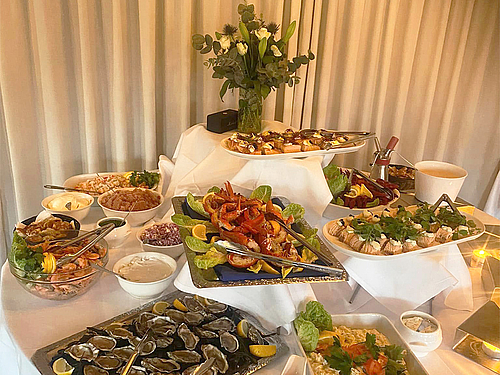 Fisk og skaldyrsbuffet nær Næstved